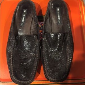 Sesto Meucci Brown Loafer Style Mule. Size 6 1/2